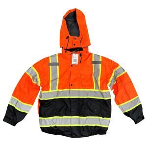 Pro One Waterproof Jacket with Sherpa Lining in Orange, Size L​